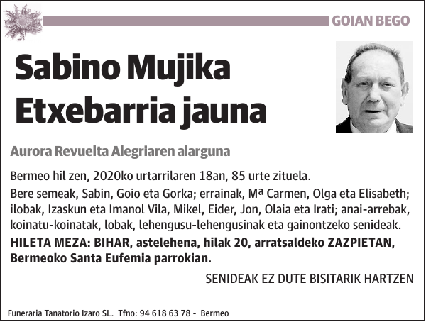 Sabino Mujika Etxebarria