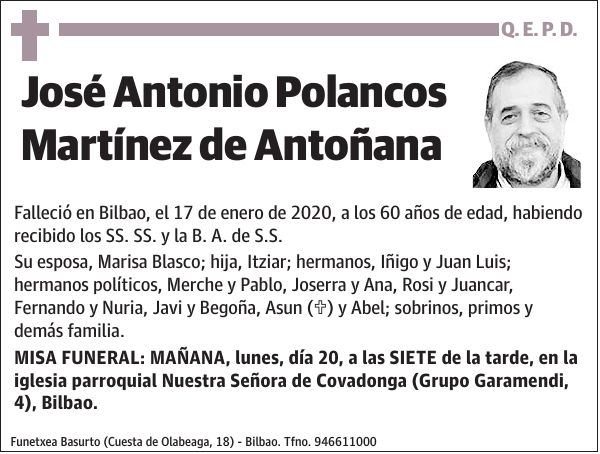 José Antonio Polancos Martínez de Antoñana