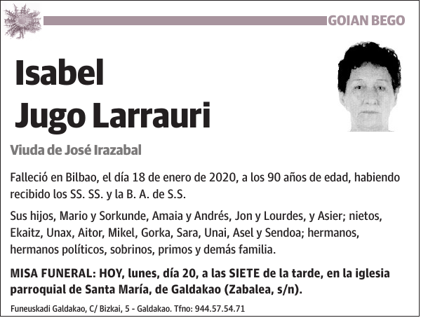 Isabel Jugo Larrauri