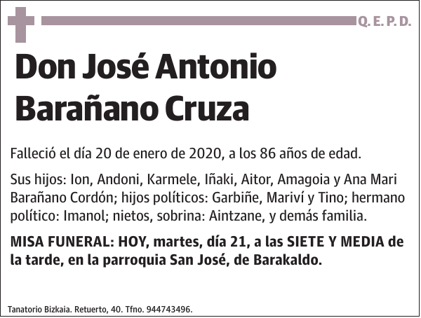 José Antonio Barañano Cruza