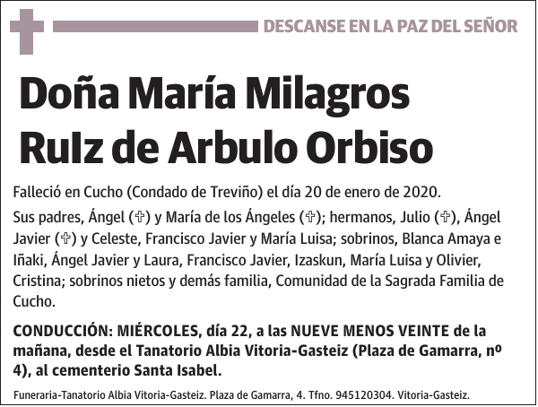 María Milagros RuIz de Arbulo Orbiso