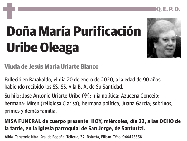 María Purificación Uribe Oleaga