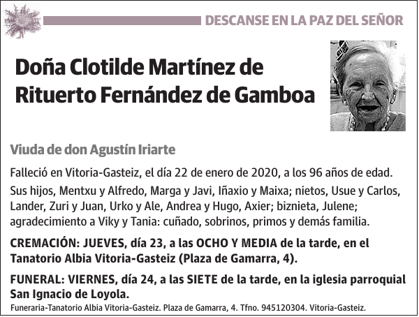 Clotilde Martínez de Rituerto Fernández de Gamboa