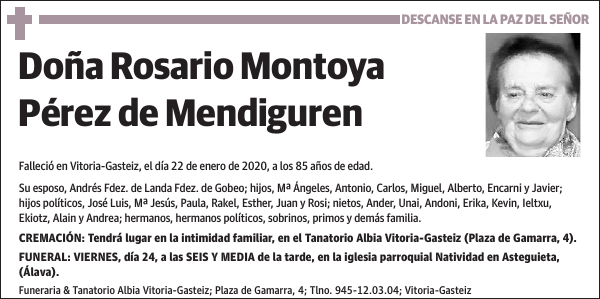 Rosario Montoya Pérez de Mendiguren