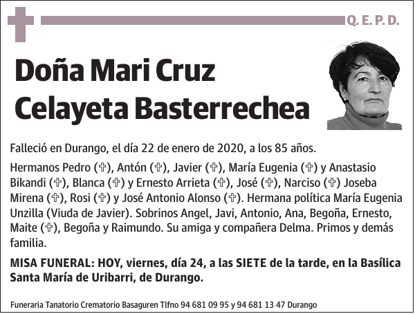 Mari Cruz Celayeta Basterrechea