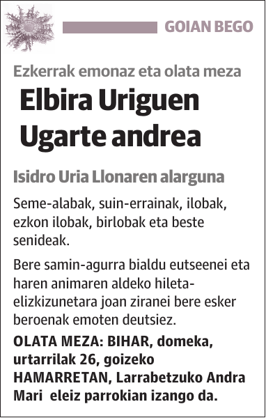 Elbira Uriguen Ugarte