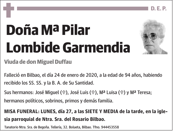 Mª Pilar Lombide Garmendia