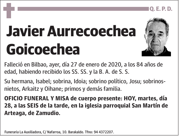 Javier Aurrecoechea Goicoechea