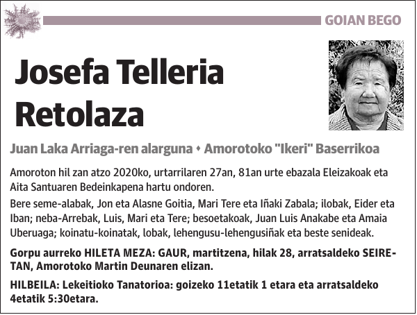 Josefa Telleria Retolaza