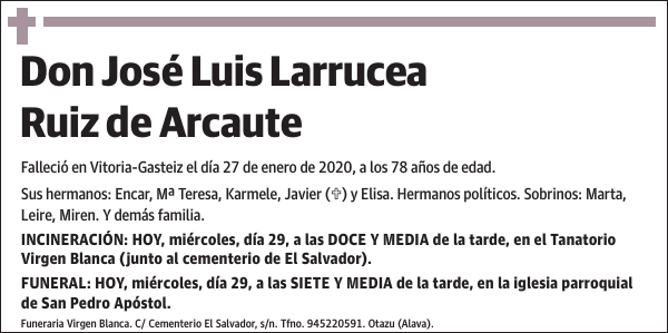 José Luis Larrucea Ruiz de Arcaute