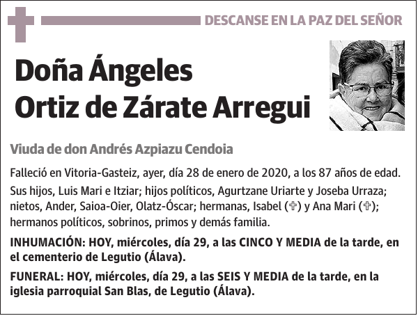 Ángeles Ortiz de Zárate Arregui