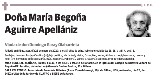 María Begoña Aguirre Apellániz