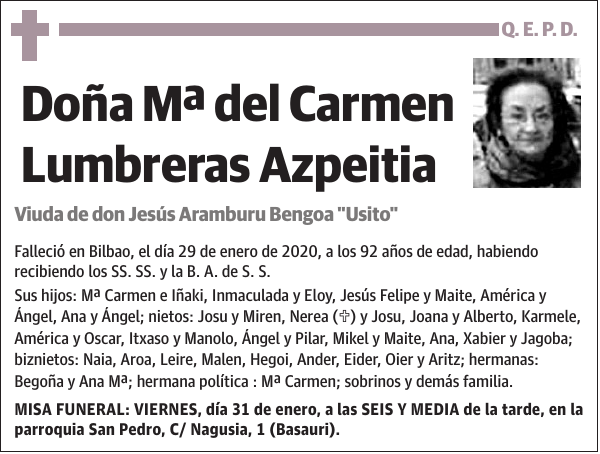 Mª del Carmen Lumbreras Azpeitia