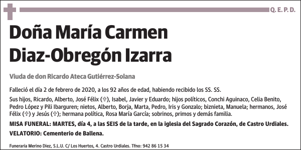 María Carmen Diaz-Obregón Izarra