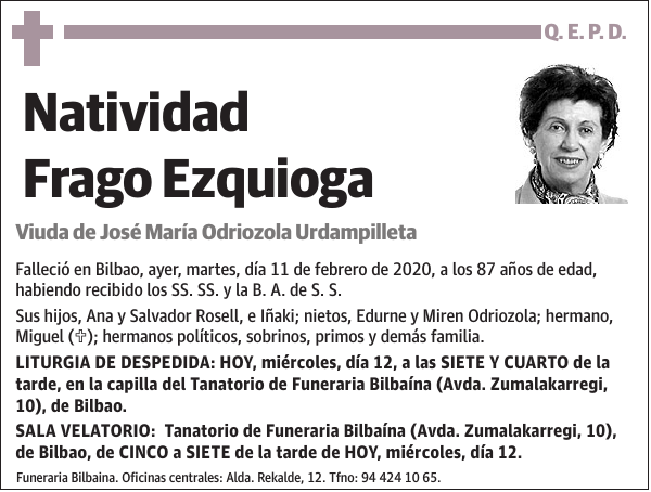 Natividad Frago Ezquioga