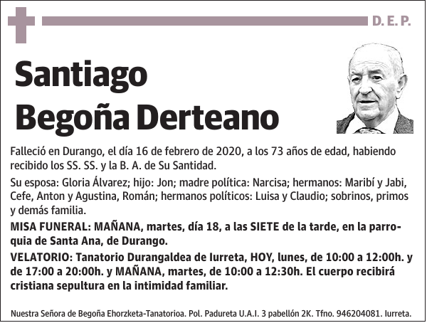 Santiago Begoña Derteano