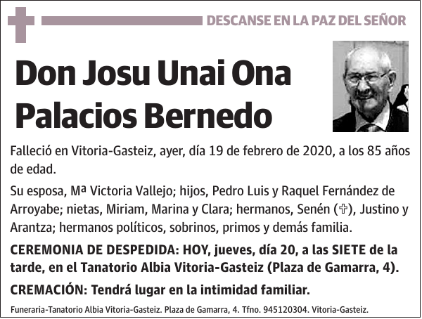 Josu Unai Ona Palacios Bernedo