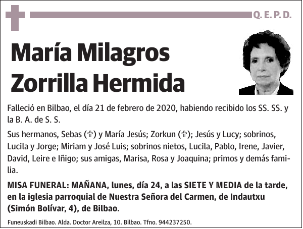 María Milagros Zorrilla Hermida