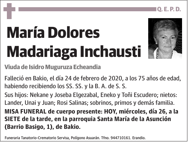 María Dolores Madariaga Inchausti