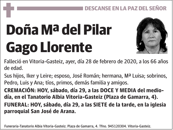 Mª del Pilar Gago Llorente