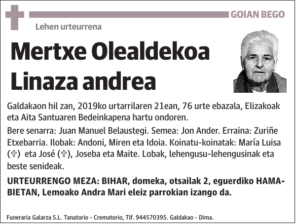 Mertxe Olealdekoa Linaza