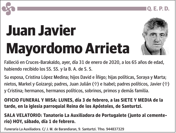 Juan Javier Mayordomo Arrieta