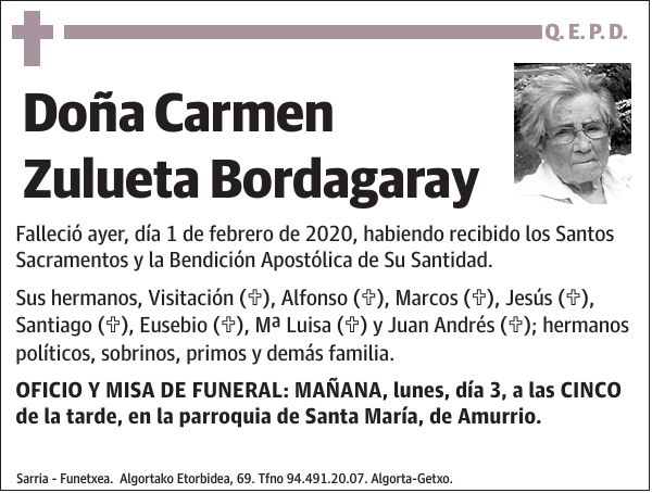 Carmen Zulueta Bordagaray