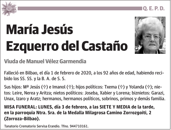 María Jesús Ezquerro del Castaño