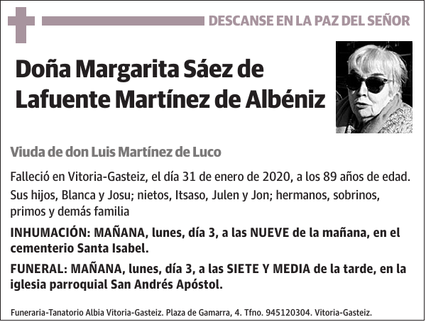 Margarita Sáez de Lafuente Martínez de Albéniz