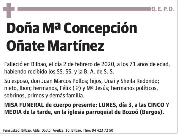 Mª Concepción Oñate Martínez