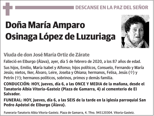 María Amparo Osinaga López de Luzuriaga