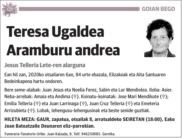 Teresa Ugaldea Aramburu