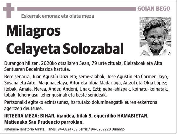 Milagros Celayeta Solozabal