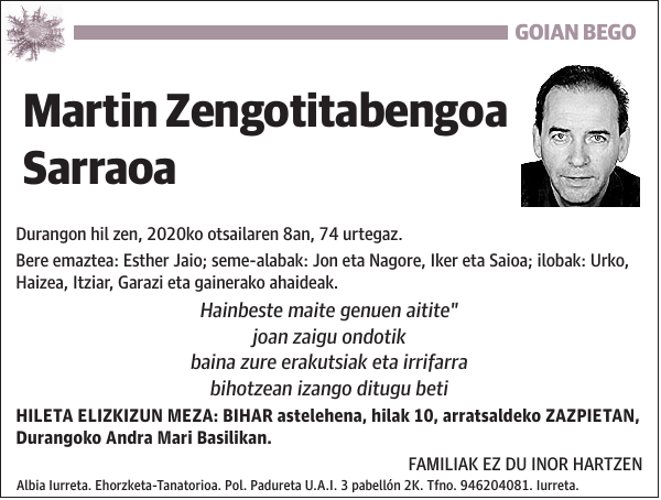 Martin Zengotitabengoa Sarraoa