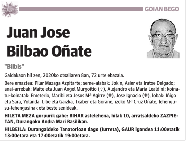 Juan Jose Bilbao Oñate