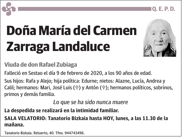 María del Carmen Zarraga Landaluce