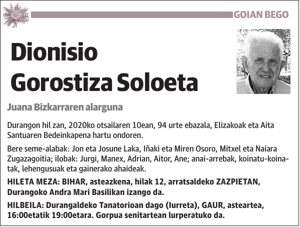 Dionisio Gorostiza Soloeta