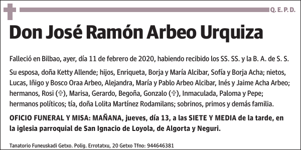 José Ramón Arbeo Urquiza