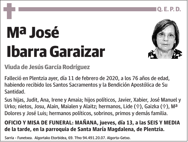 Mª José Ibarra Garaizar