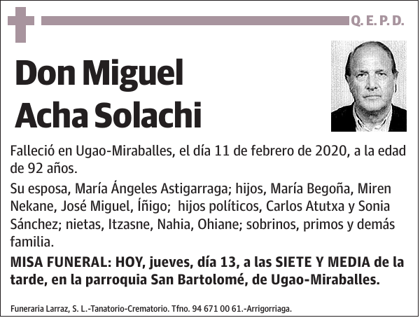 Miguel Acha Solachi