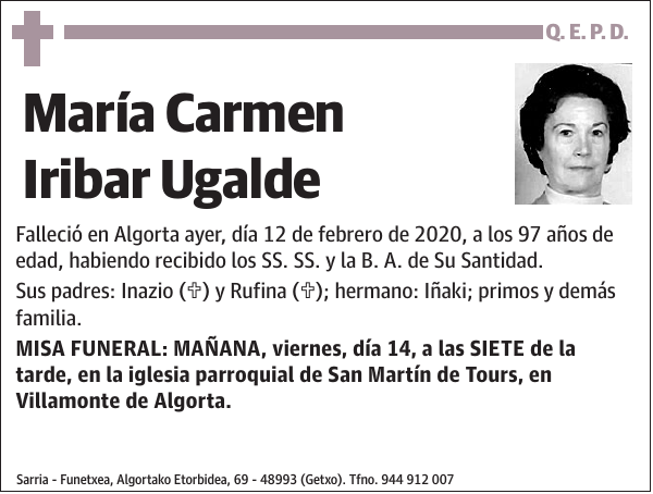 María Carmen Iribar Ugalde