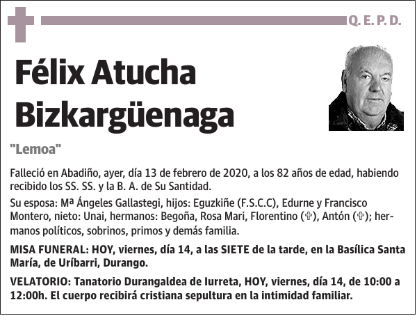 Félix Atucha Bizkargüenaga 'Lemoa'