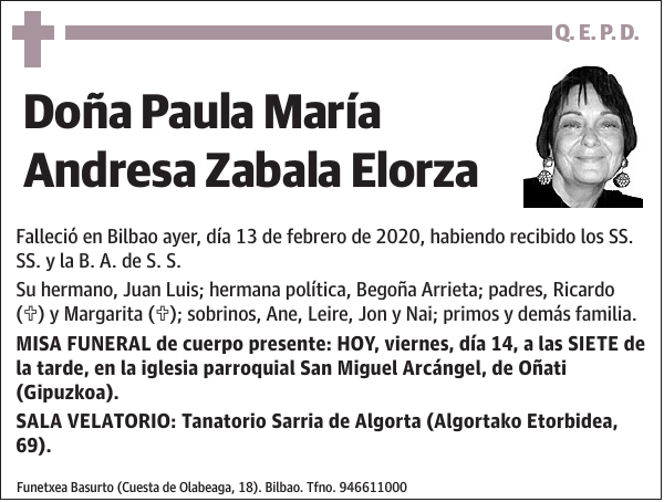 Paula María Andresa Zabala Elorza