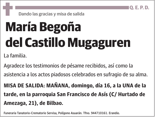 María Begoña del Castillo Mugaguren