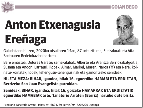 Anton Etxenagusia Ereñaga Galadakaon