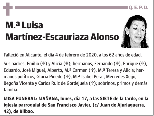 M.ª Luisa Martínez-Escauriaza Alonso