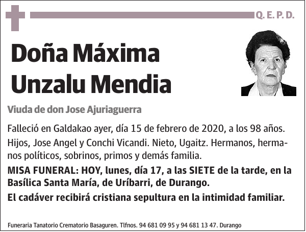 Máxima Unzalu Mendia