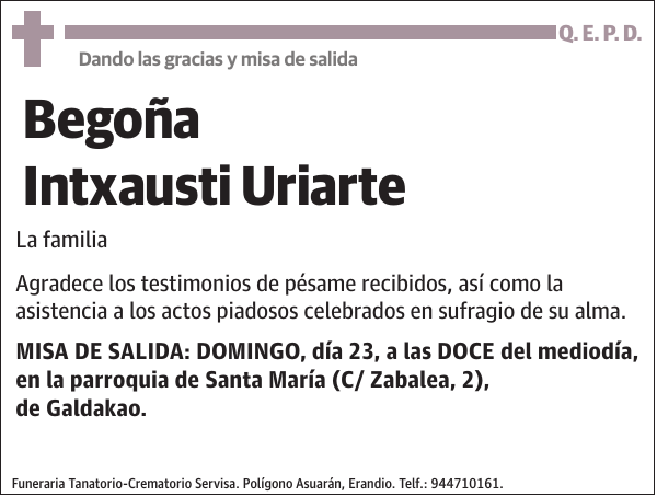 Begoña Intxausti Uriarte