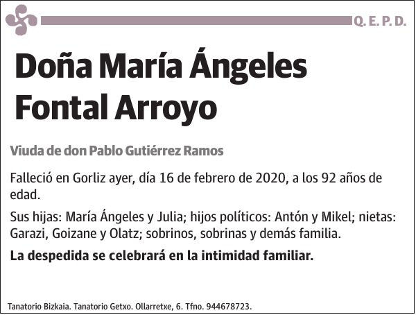 María Ángeles Fontal Arroyo