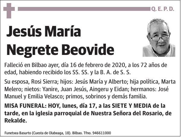 Jesús María Negrete Beovide